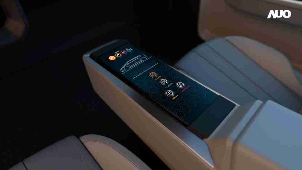 开云电子以人性化设计打造多变形态中控显示(Morphing Center Control)，，不使用时仅平面显示信息，，，，进行操作时，，，，显示器则会动态隆起，，，，转变成3D实体按钮，，并有触觉回馈，，展示人机互动新体验