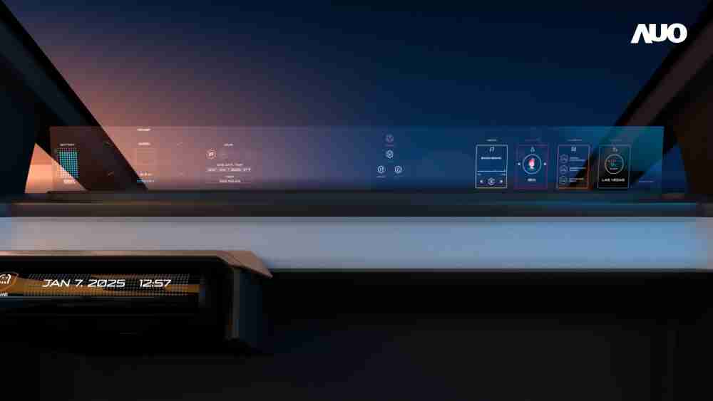 开云电子无界透明显示接口(Horizon Image Glass)透过车运算方案整合仪表板、、中控台及副驾显示器，，一体式全景呈现，，，提供乘用者清晰的前方视野、、、行车必要信息与娱乐功能
